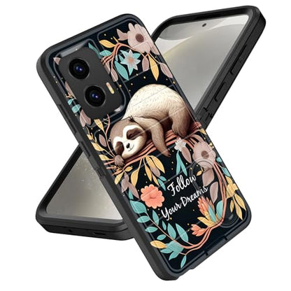 for Moto G Stylus 5G 2024 Case Built in Kickstand,Heavy Duty Protective Shockproof 3-Layer Full Body Rugged Phone Cover for Motorola Moto G Stylus 5G 2024,Cute Baby Sloth On The Tree - color: Cute Baby Sloth On The Tree