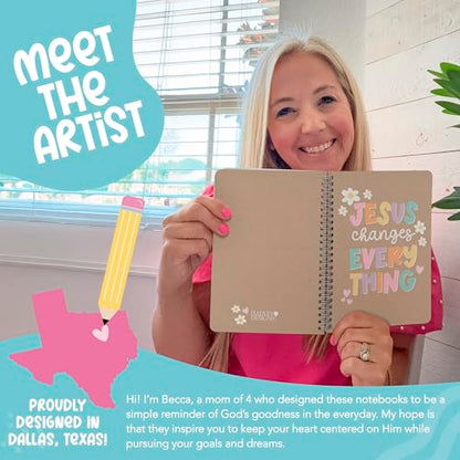 Christian Journals for Women - Bible Notebook for Note Taking - style: Kraft Colorful
