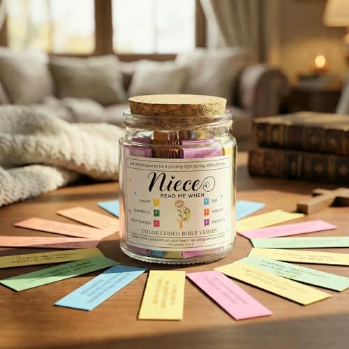 Bible Verse Jar for Niece, Gifts for Niece, 92 Scriptures of Love - color: Bible For Niece