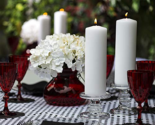 BOLSIUS 6 White Pillar Candles Bulk - 3x9 Inches Candle Set - 116+ Hours Clean Burning - No Palm Oil - 0% Animal Fat - Premium European Quality - Unscented Dripless Any Occasion Pillars - size: 3x9 Inches, style: 6 Count