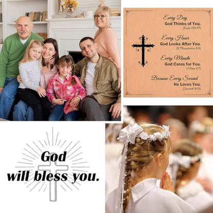 Christian Gifts for Women Girls, Religious Cross Bracelet - color: Every day God thinks of you