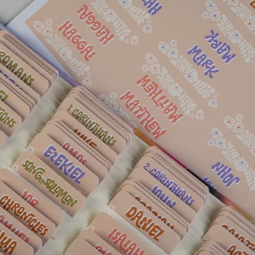 DiverseBee Laminated Bible Tabs for Kids, Teens and Women (Groovy) - color: Groovy
