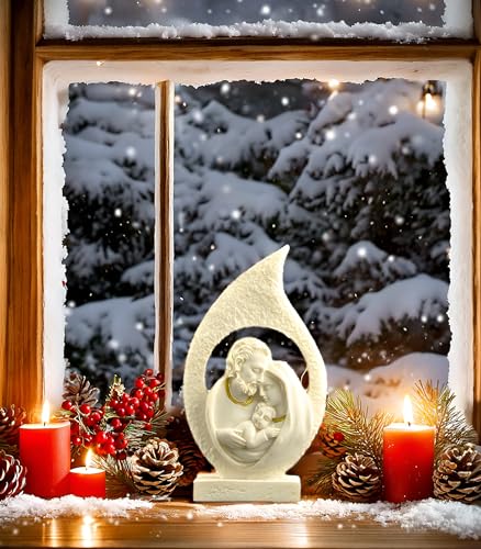 Holy Family Figure, Nativity Scene Jesus Mary Joseph Resin Christmas Decor - style: Holy Nativity Family Figurine