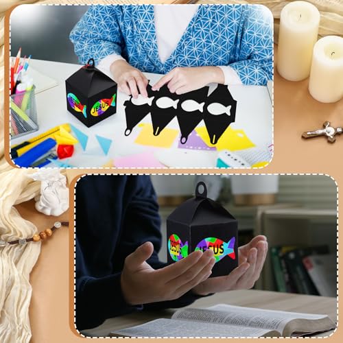 VIHOSE 16 Sets Christian Jesus Fish Lantern Craft, Religious Craft - style: Religious Jesus