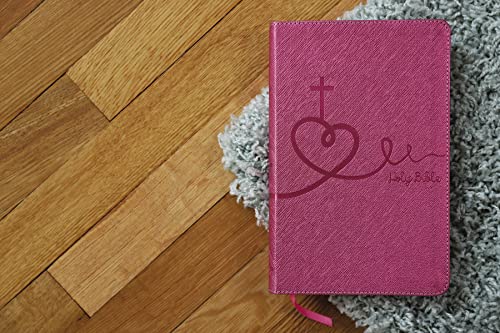 NIV, Bible for Kids, Leathersoft, Pink, Red Letter, Comfort Print: Thinline Edition (Easy-to-Read, Easy-to-Carry)