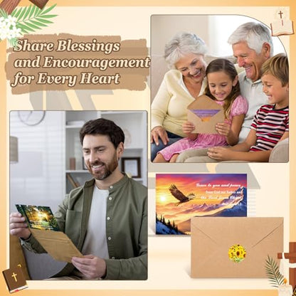 50 Sets Landscape Christian Greeting Cards Bulk with Envelopes - style: Landscape