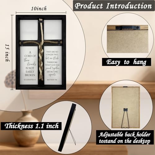 LianheCy A Cord of Three Strands Wedding Sign, Black, 15"X10" - color: Routine-Black