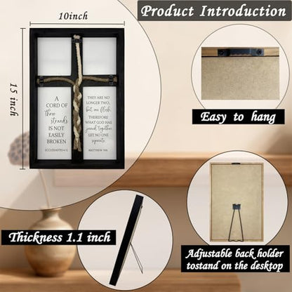 LianheCy A Cord of Three Strands Wedding Sign, Black, 15"X10" - color: Routine-Black