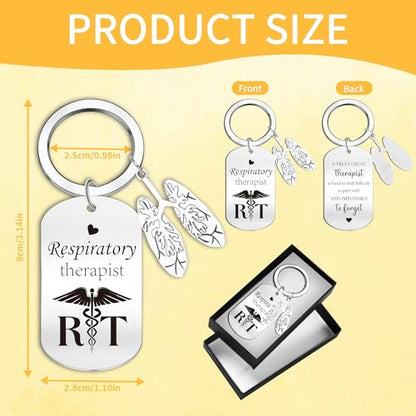 Inspirational Keychain for Women, Appreciation Gift for Mother Daughter Best Friend, Christmas Key Ring - style: Respiratory Therapist