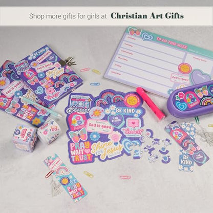 Christian Art Gifts 140 Piece Mini Jigsaw Puzzle: Multicolor, Bible Verses - color: Purple & Pink Multicolor