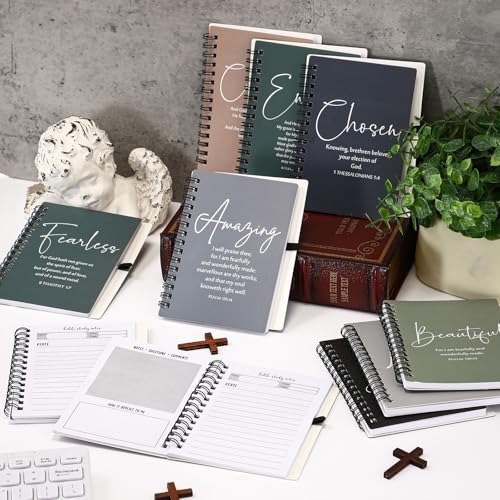 Kosiz 12 Sets Christian Notebook, Bible Study Prayer Pen, Boho - color: BOHO