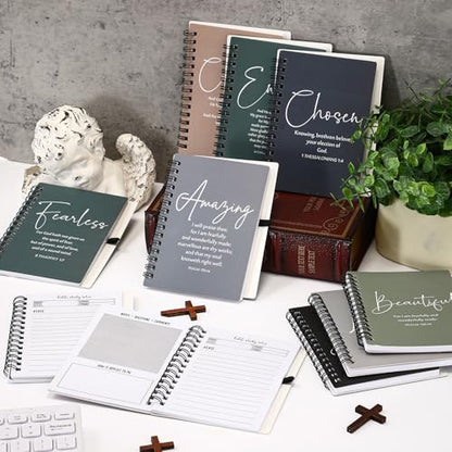 Kosiz 12 Sets Christian Notebook, Bible Study Prayer Pen, Boho - color: BOHO