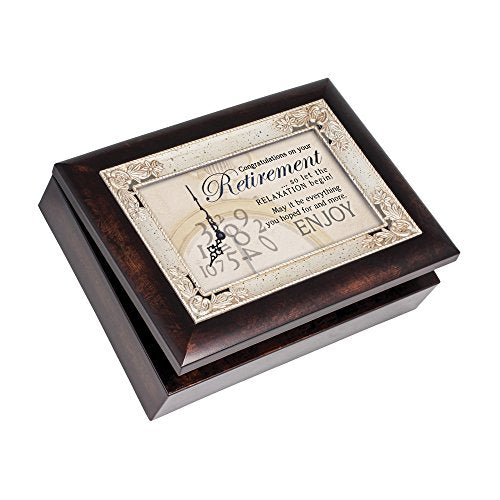 Cottage Garden Retirement Let Relaxation Begin Burlwood Jewelry Music Box Plays Wonderful World