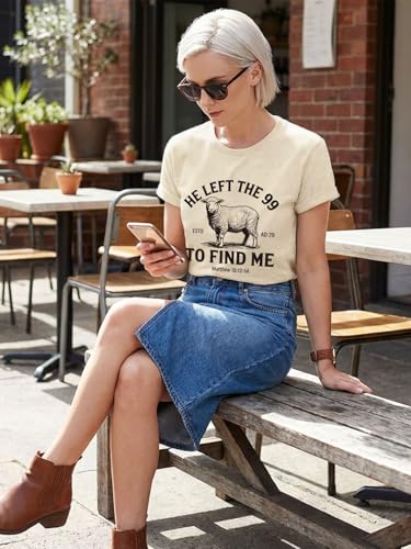 Christian Shirts for Women Religious Faith Shirt Jesus Cross Casual Tops - color: Apricot-3, size: Small