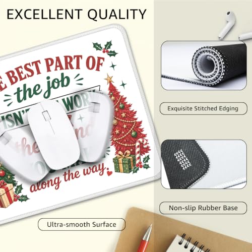 Funny The Best Part of The Job is The Friends Mouse Pad for Team - color: Green & Red & White
