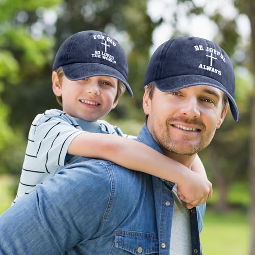 Zoooyawn 10 Pcs Jesus Christian Hats Cross Baseball Cap - color: Blue