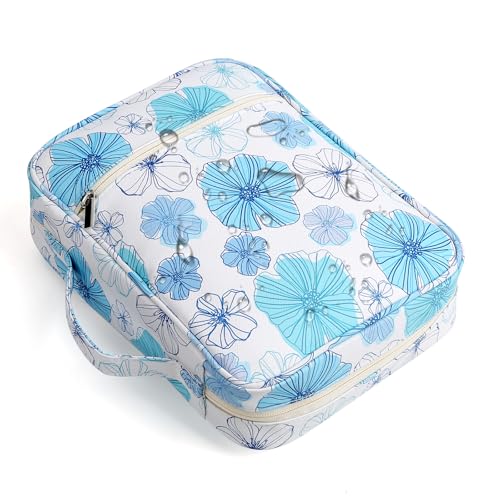 Bible Cover with Durable Handle, Carrying Book Case Church Bag Bible, Protective with Zippered Pocket, Bible Study Accessories Supplies, Book Protector for Book Lovers, MistyBlue - color: Misty Blue
