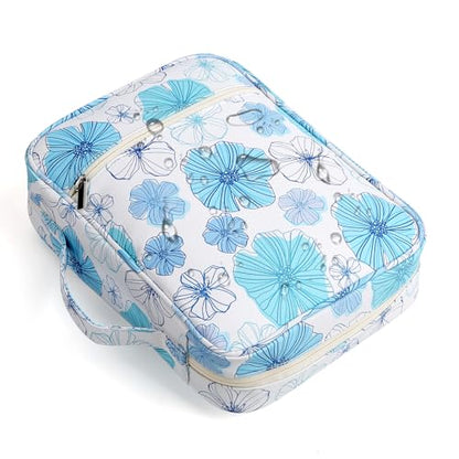 Bible Cover with Durable Handle, Carrying Book Case Church Bag Bible, Protective with Zippered Pocket, Bible Study Accessories Supplies, Book Protector for Book Lovers, MistyBlue - color: Misty Blue