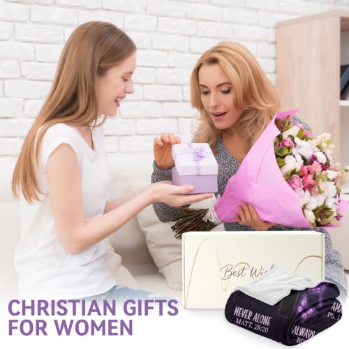 Christian Gifts for Women, Butterfly Christian Birthday Blanket 60''x80'' - color: Midnight Violet, size: 60*80IN