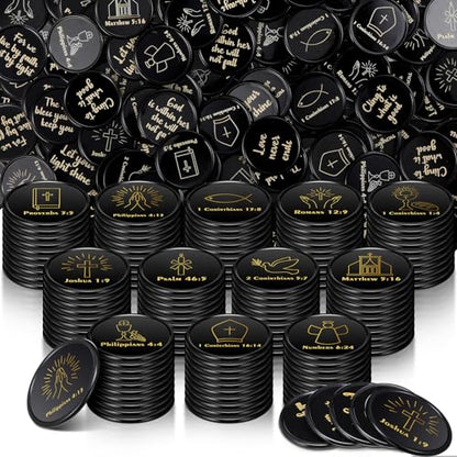 Eersida 120 Pcs Christian Coins Bulk Bible Verse Jesus Tokens, Classic - style: Classic