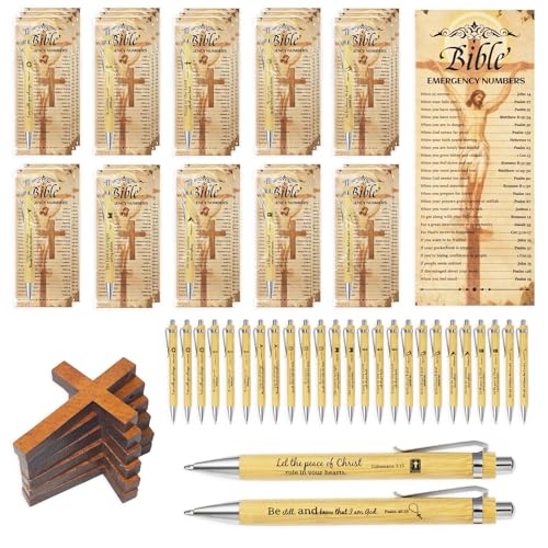 25 Sets Bulk Christian Gifts Bulk, Retractable Bible Verse Pens
