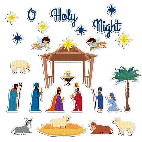 Yinder 26 Pcs Nativity Scene Magnets, Xmas Refrigerator Magnets, Cute - style: Cute