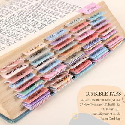 Laminated Bible Tabs for Women, Geometry Print, with Alignment Ruler - style: P-Geometry