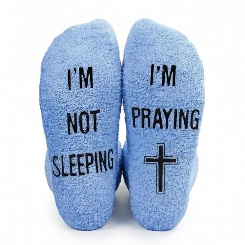 Christian Gifts for Women - Religious Gift Novelty Jesus Socks, Catholic Inspirational Faith-Based Present - color: Blue