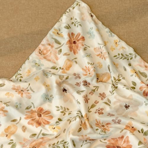 Fleece Baby Blankets for Girls & Boys, Infant Toddler Blanket - color: Pinkish-orange Floral