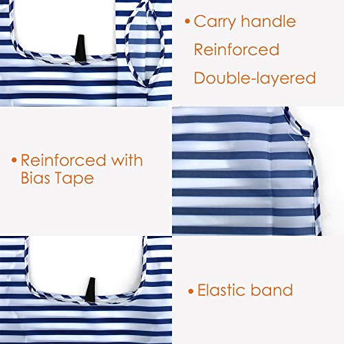 BeeGreen Reusable Foldable Shopping Totes with Handles,12 Pack Heavy Duty Polyester Fabric Geometry Grocery Bags, Large Fashion Reusable Bags for Travel & Groceries, Washable Cloth Bag Bulk - color: Blue Black Navy Teal Green Gray-geometry