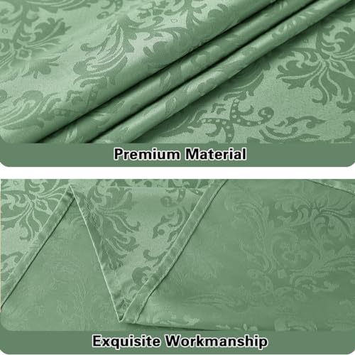 SASTYBALE Flower Jacquard Tablecloth Square 52 x 52 Inch, Sage Green - color: Sage Green, size: 52" x 52" (Square)
