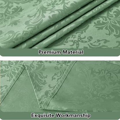 SASTYBALE Flower Jacquard Tablecloth Square 52 x 52 Inch, Sage Green - color: Sage Green, size: 52" x 52" (Square)