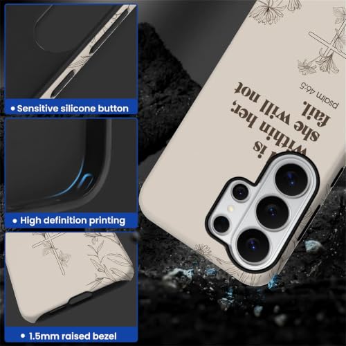 Compatible with Samsung Galaxy S26 Ultra Full Body Matte Case Hard Shell Shockproof Screen Lens Protection for Girl Boy Cute Pattern Christian Bible Verse Religious Scripture Jesus - color: Christian Bible Verse Religious Scripture Jesus, size: Samsung Ga