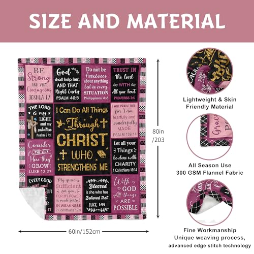Lcobion Christian Gifts for Women, Religious Christian Blanket 60" X 80" - color: Christ Gifts, size: 60"*80"