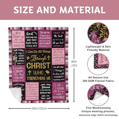 Lcobion Christian Gifts for Women, Religious Christian Blanket 60" X 80" - color: Christ Gifts, size: 60"*80"