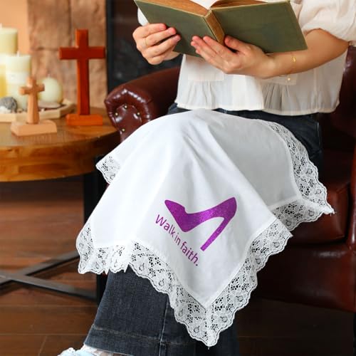 6 Pack 23'' Women Church Lap Scarf - color: White, style: Novel