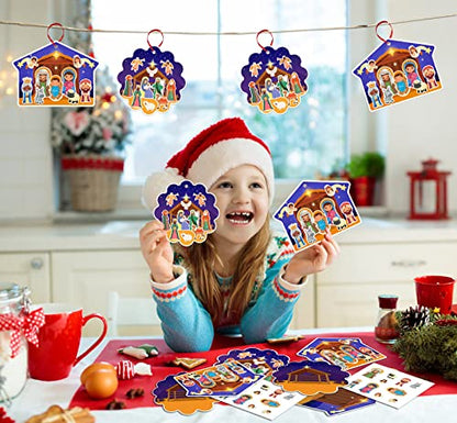 FaCraft Nativity Sticker for Kids - 24pcs Christian Christmas Crafts Kits - color: A-24PCS