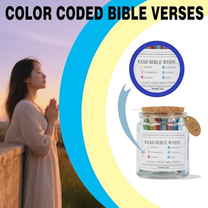 Read Me When Bible Verses Jar – Birthday Gifts for Women, Christian Gifts for Women, Graduations Gift for Her, Gift for Mom from Daughter