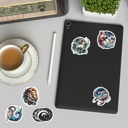 50 Pcs Zodiac Sticker Waterproof Vinyl Constellation Decals Astrology Stickers Water Bottle Notebook Phone Laptop Helmet Guitar Christmas Birthday Gifts for Coworkers Horoscope Lovers - color: Zodiac