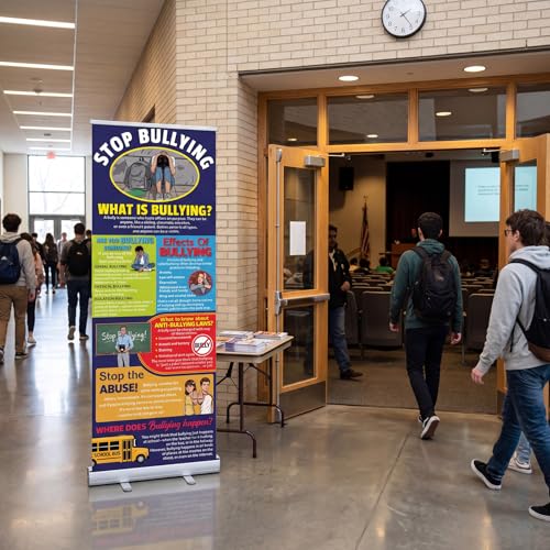Ceenna 24 x 63 Inch Bullying Prevention Retractable Banner Roll up Banner - style: Bullying Prevention