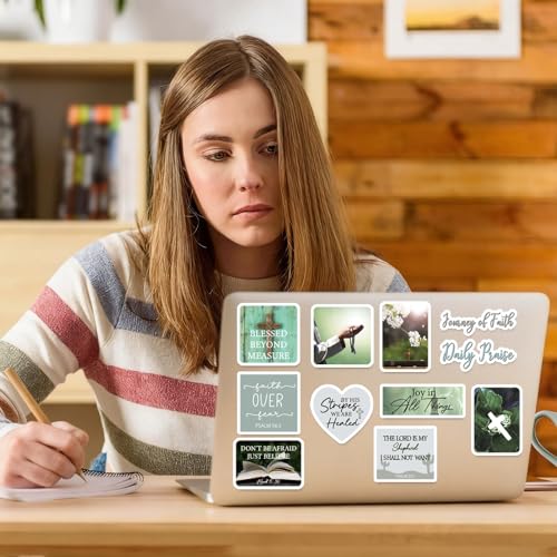 Scripture Prayer Board Supplies - 50 Pcs Green Christian Stickers - color: Green