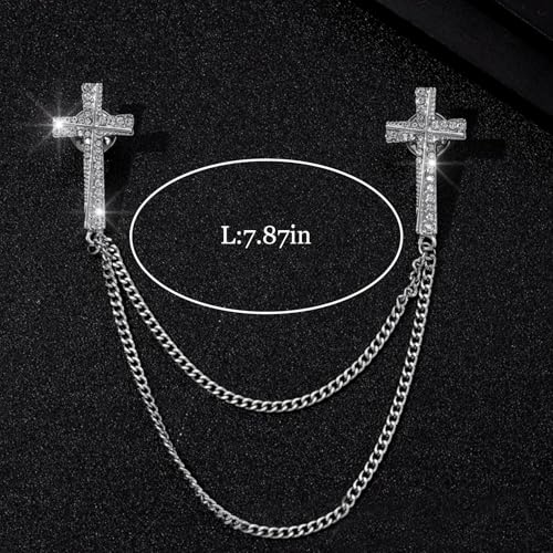 Cross Lapel Pin for Men Jesus Pin Faith Jewelry Religious Christian Latin Ornate Brooch - color: A7:cross pin