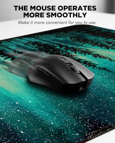 Mouse Pad, Desk Mat, 31.5x11.8in Large Mousepad, Green Forest - color: Green Forest