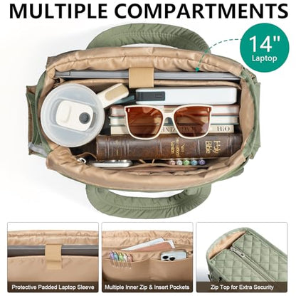 Large Bible Tote Bag for Women Bible Cover Case, Quilted Church Tote Bags