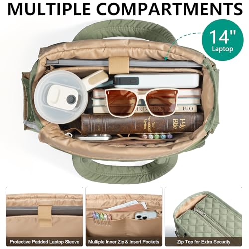 Large Bible Tote Bag for Women Bible Cover Case, Quilted Church Tote Bags