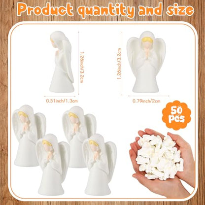 Geelin 50 Pcs Mini Angel Figurines Resin Little Small Tiny Miniature Angels - style: Sympathy