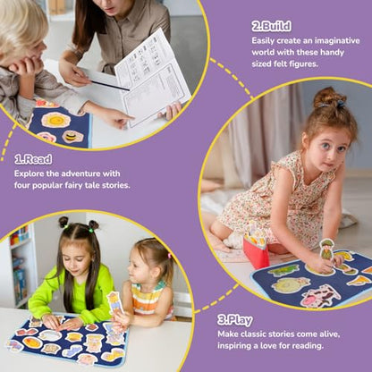 CHEFAN 12 Pack Felt Story Board Pieces, Flannel Stories for Toddlers - color: Nursery-12pack-b