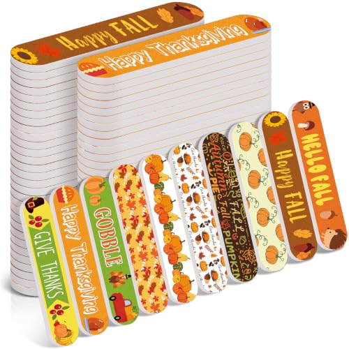 50 Pack Fall Mini Nail Files Pumpkin Gifts for Women - style: Fall
