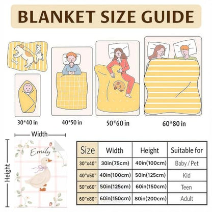 Personalized Strawberry Goose Blanket, Custom Baby Throw Gift - color: #Ver15