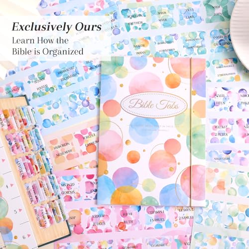 Laminated Bible Tabs for Women, Buble Pink, with Alignment Ruler, 105pcs - style: P-bubble